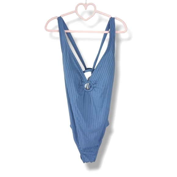 NWT Kona Sol Wide Ribbed Center Ring Medium Coverage One Piece Swimsuit XL - Picture 5 of 10